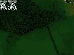 handcuffed couple enjoys nighttime intimacy