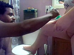 Me and my wife are taking a relaxing shower together