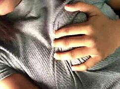 Colombian Latina Displays Perfect Tits in Public Car