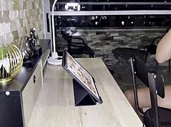 Rebecca In Lingerie Blows Her Couple's Cock Passionately!