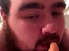 Young Gay Chub Sucks And Rides Dildo