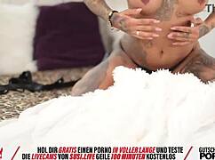 want to see blonde bitch dance naked with heart-shaped tits?