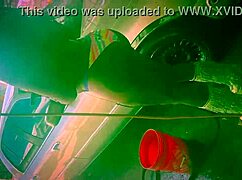 Ebony stripper performs bikini car wash in Dallas with clothes ripping