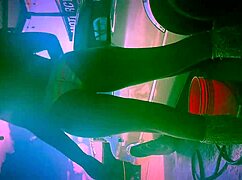 Ebony stripper performs bikini car wash in Dallas with clothes ripping