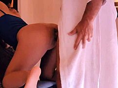 i giv a blowjob to this beautiful teen but shes so cute i mess up the deepthroat.