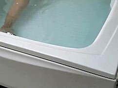 Intense masturbation in the hydro massage bathtub