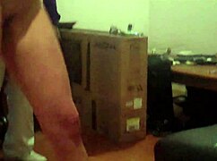 This sexy white slut with big tits is auditioning for porn in a thong, looking so hardcore