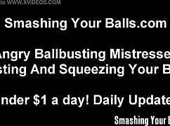 your balls face brutal kicking in femdom bdsm