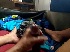 Taurusdbull strokes his cock in detailed masturbation