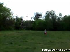 Petite Babe Flashes Panties Outdoors