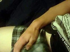 Duane intensely masturbates his cock to a solo cumshot