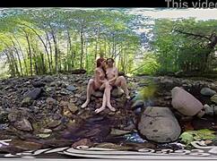 ana, molly, and belle kissing outdoors