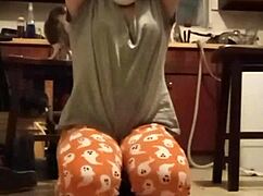 Intense workout session in a grey tee builds strength and endurance