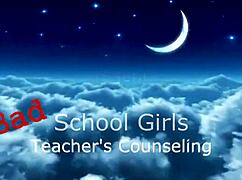 The teacher counsels the bad student with licking and fingering.