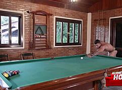 Fucking Deliciously on Pool Table! Gay Bareback Fun!