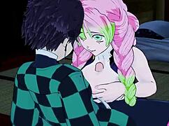 i watch tanjiro and mitsuri in kimetsu no yaiba hentai having sex blowjob handjob and cumshot uncensored