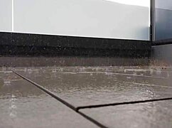 Masturbating Wet in the Rain on Balcony!