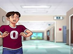 In Summertime Saga, the best gloryhole scene features a babe receiving a creampie.