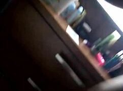 She takes his big cock deep into her throat, her large tits bouncing as she swallows every inch.