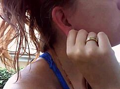 Nicoletta Tries On Earrings In Her Condominium Garden For Ear Lovers