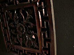 anikka albrite blows through glory hole, gets facial