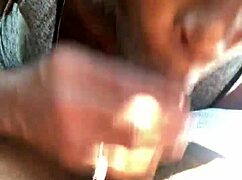 Old lady with wet mouth in car