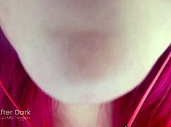 Emo Redhead Licks Through Gloryhole POV