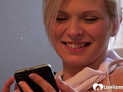 Hottie in stockings strips and pleasures herself 😍