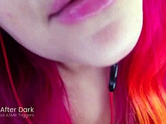 Emo Redhead Licks Through Gloryhole POV
