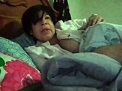 in bed, i touch my body gently