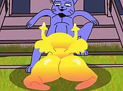 Gumball engages in deepthroat sucking with penny in comic cartoon