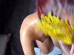 Amateur Cousin in Stockings Gives Her Tight Ass for Anal Fucking Despite Being Broke