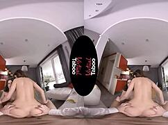 Shaved Brunette Gives POV Blowjob and Handjob in Hardcore Taboo Scene