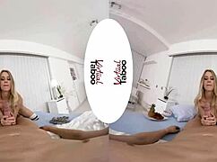 Blonde Gives POV Blowjob and Handjob to Shaved Pussy Boy