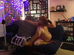 Steffi's passionate pussy dance in boots.