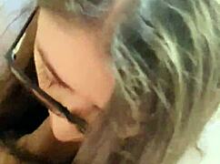 minnie souldays gives blowjob and takes facial cumshot