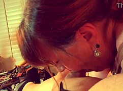 I luv suckin granny's big cock deepthroat at home