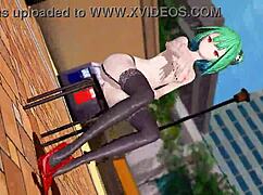 Hololive Uruha Rushia in Miniskirt MMD