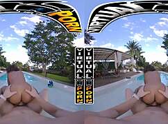 Skyla Suns Outdoor Pool Fuck POV VR