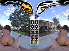 Skyla Suns Outdoor Pool Fuck POV VR