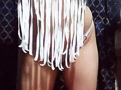 Pinay milf shows off her sweet ass while sexy dancing