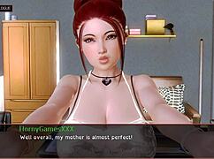 Big Tits Cartoon Girl in Fantasy Game Pleasures