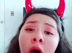 lizren enjoys oral pleasure from diablita chilena in a sensual encounter