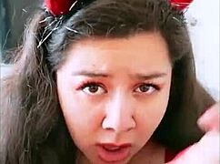 lizren enjoys oral pleasure from diablita chilena in a sensual encounter