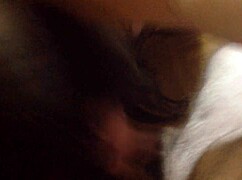 trans woman performs deep throat sucking on cock.