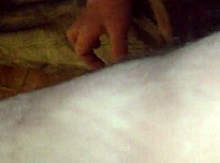 trans woman performs deep throat sucking on cock.