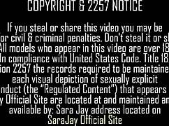 Busty cougar sara jay fingers her fine fuckhole during striptease