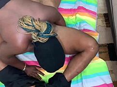 Jamaican babe visits sister, hooks up with husband in full 3some video 😏