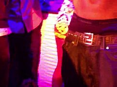 Girl rides Ciroc bottle and licks pussy on stage!