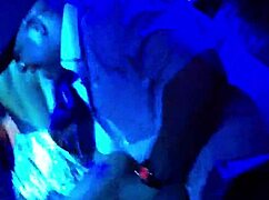 Girl rides Ciroc bottle and licks pussy on stage!